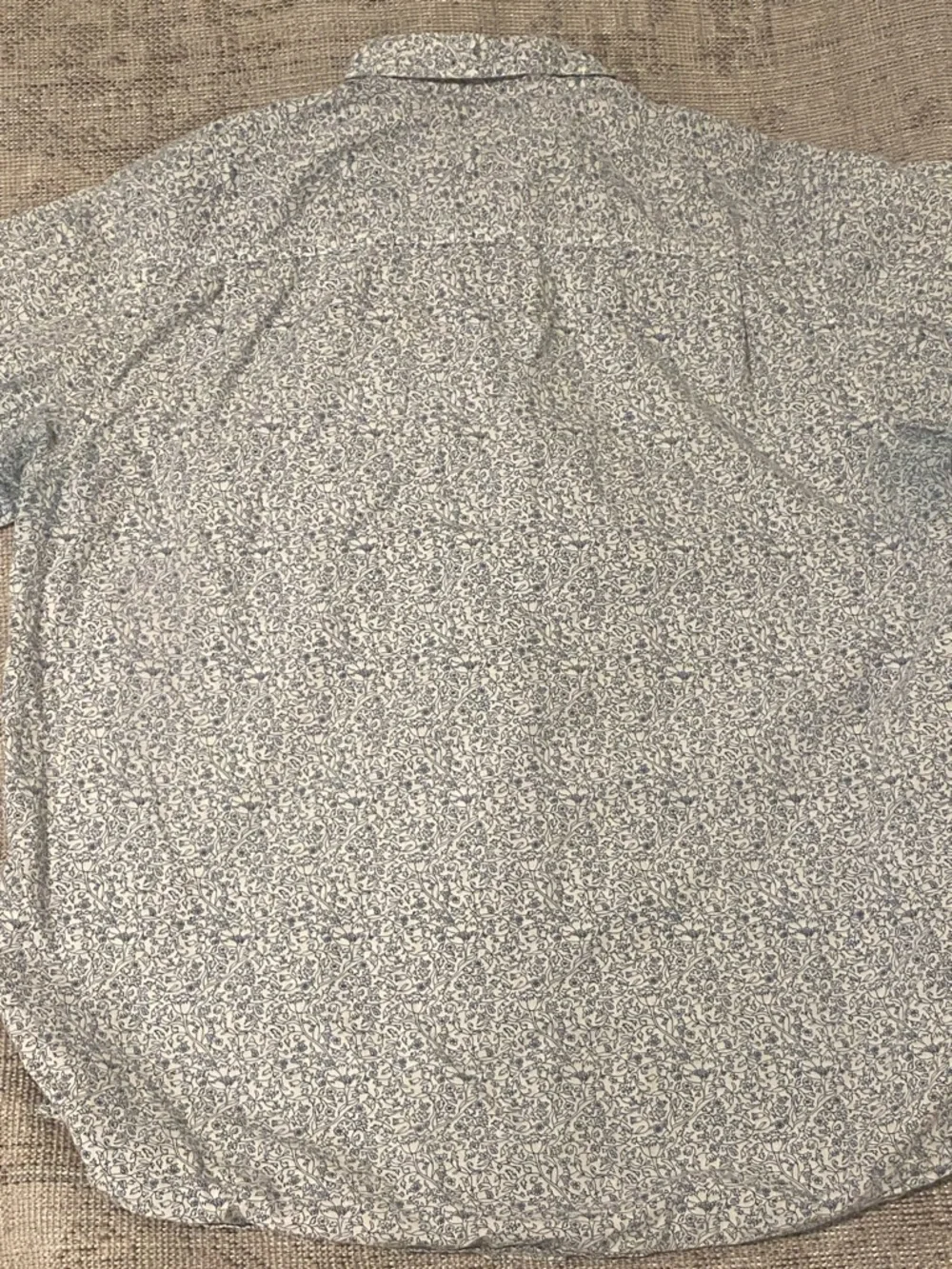 NWOT Weatherproof Men's Short-Sleeve Micro Floral Button-Down Shirt - Blue - Picture 3 of 3